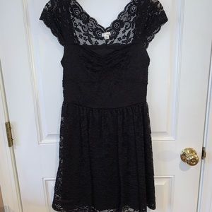 Black lace dress